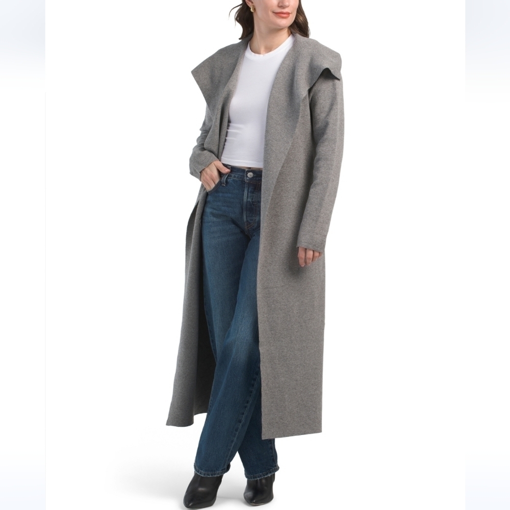 Max Sport Heather Grey Overcoat Cardigan